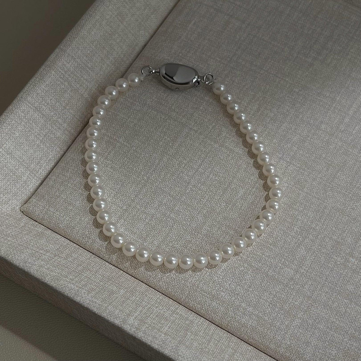 A廠-玻璃施家珍珠手鍊高品質輕奢風簡約ins氣質正圓珍珠手飾工廠飾品「4479-4482」24.07-2