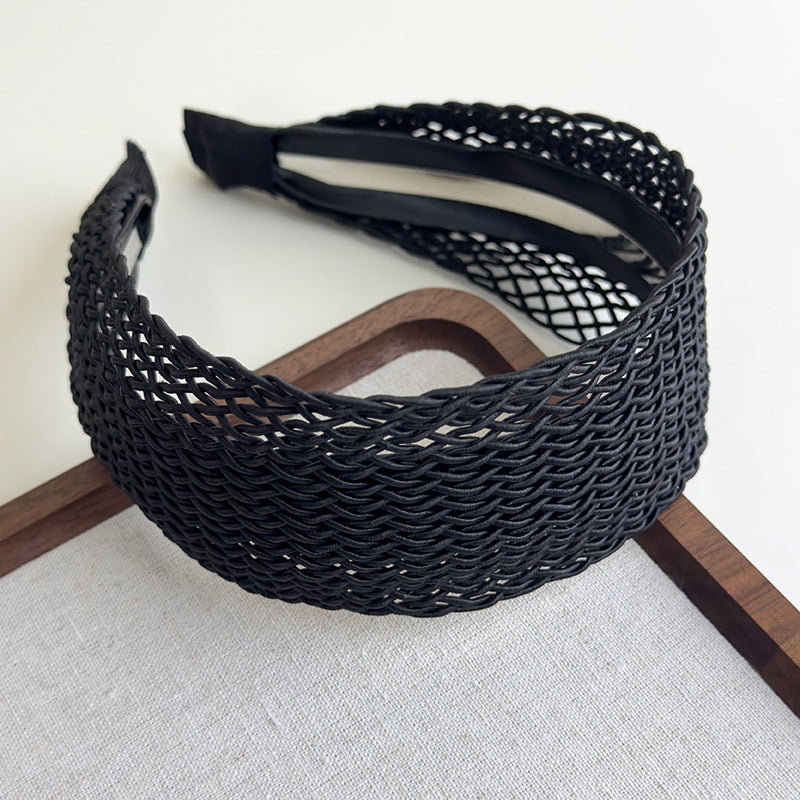 E廠-波西米壓風氣質編織鏤空寬邊髮箍頭飾甜美森系氣質網髮箍髮卡髮飾「27112」25.06-4