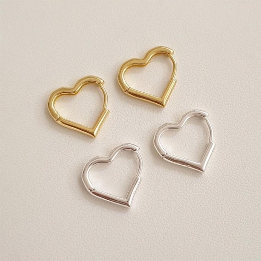 F廠-韓國韓版925純銀愛心耳環女簡約時尚ins風耳環「C1127」25.05-4