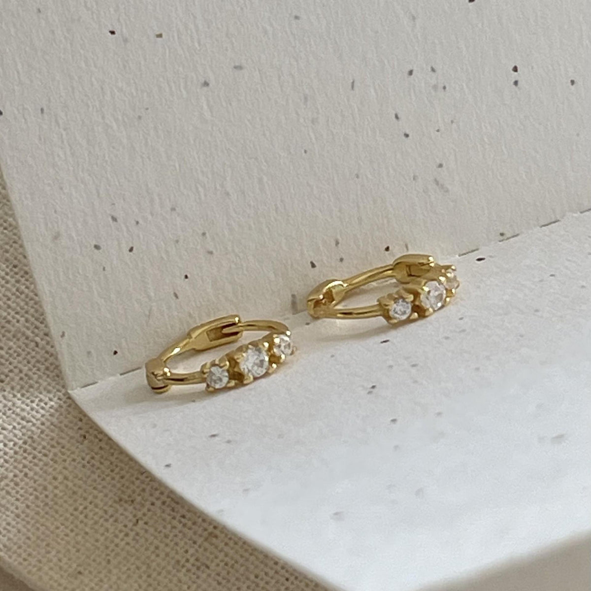 F廠-韓國韓版925純銀鋯石耳扣耳環簡約氣質百搭ins風耳飾「C1388」25.04-2