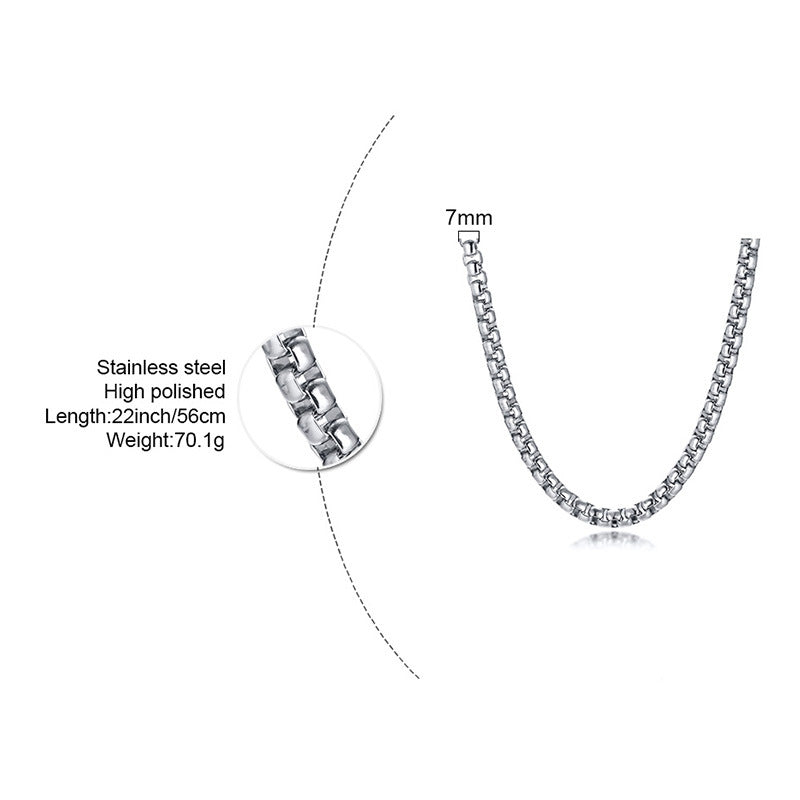 G廠-鈦鋼珍珠鏈配鏈面寬2MM/3MM/4MM/5MM/6MM/7MM吊墜鋼色項鍊「NC-100」25.08-3