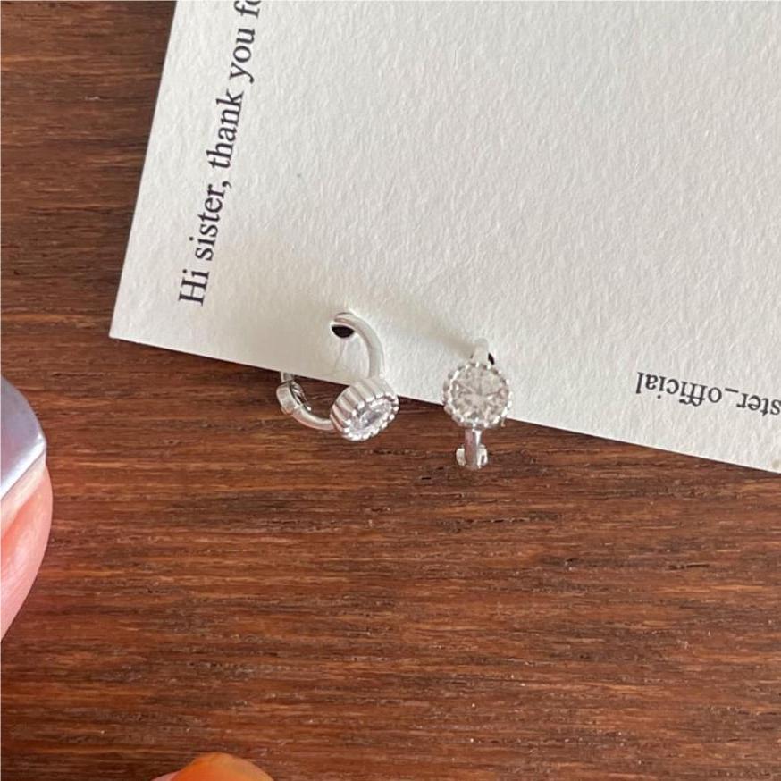 F廠-韓國韓版925純銀鋯石耳釘女簡約時尚ins風耳釘耳飾「C1075」25.06-3