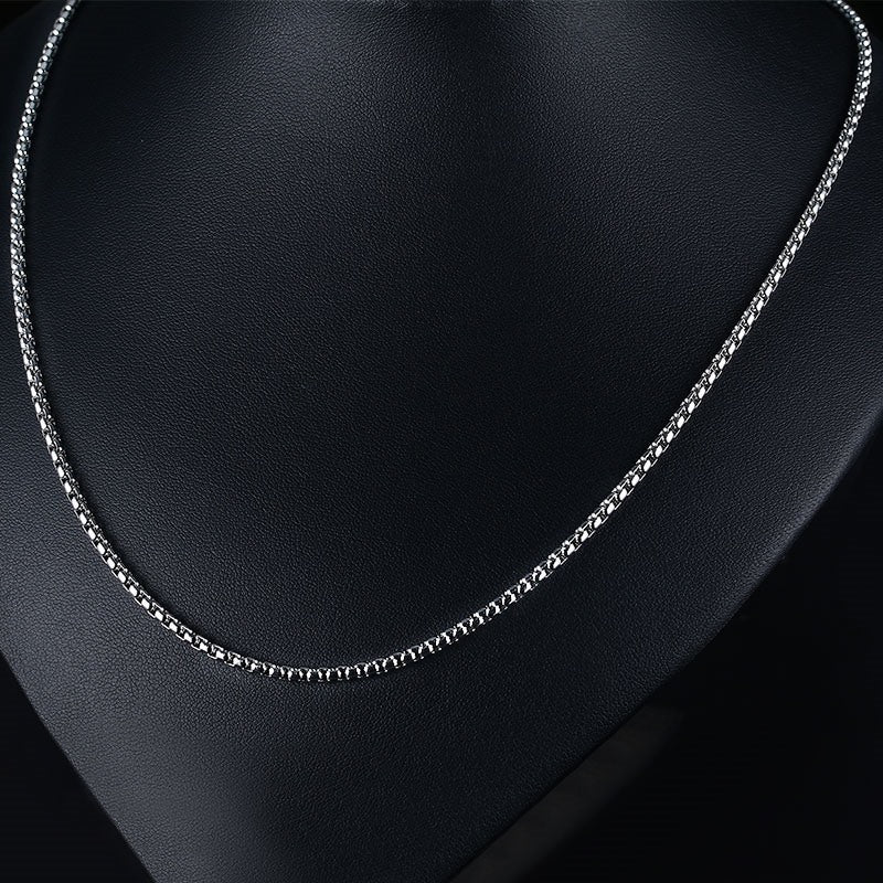 G廠-鈦鋼珍珠鏈配鏈面寬2MM/3MM/4MM/5MM/6MM/7MM吊墜鋼色項鍊「NC-100」25.08-3