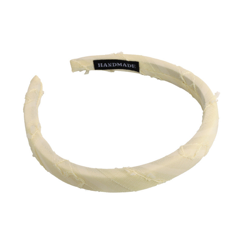 E廠-簡約糖果色百搭髮卡頭箍彩色網紗條紋布藝髮箍網紅壓髮髮卡飾品女「26873A」25.05-1