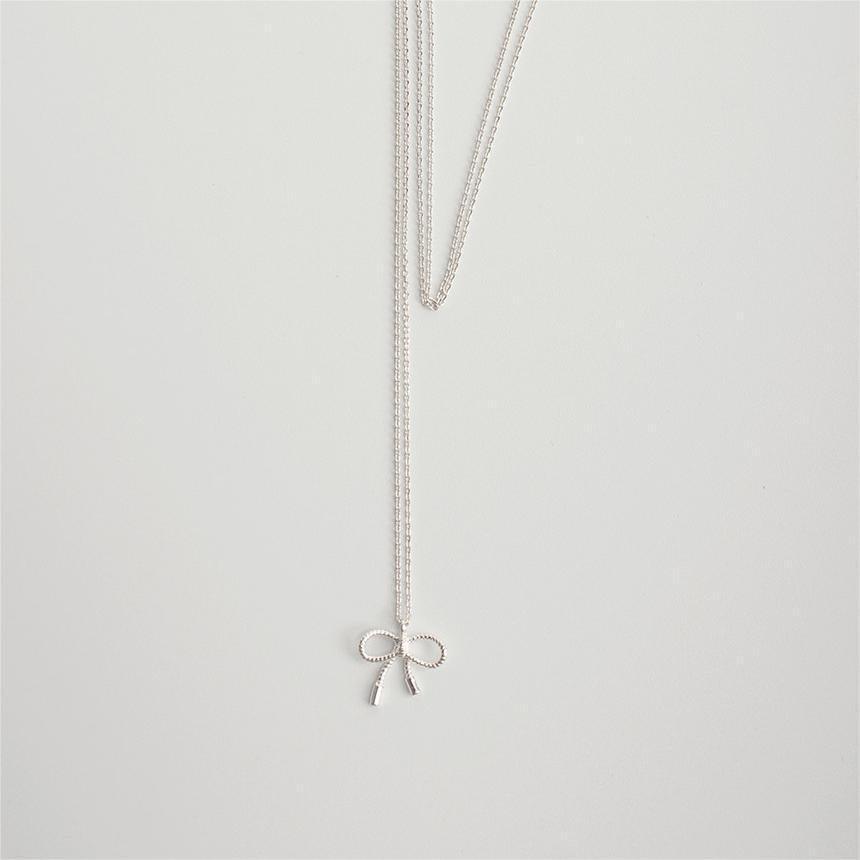 F廠-韓國韓版925純銀蝴蝶結項鍊簡約氣質ins網紅小紅書項鍊「B1250」24.03-2 - 安蘋飾品批發