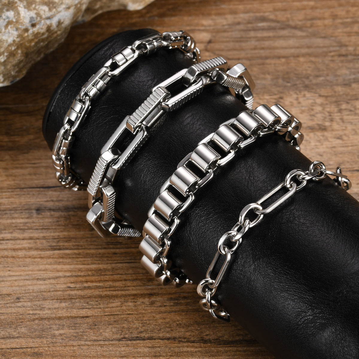 G廠-跨境飾品批發 男士不鏽鋼手工鏈條手鍊簡約時尚個性飾品「BR2328」25.05-1