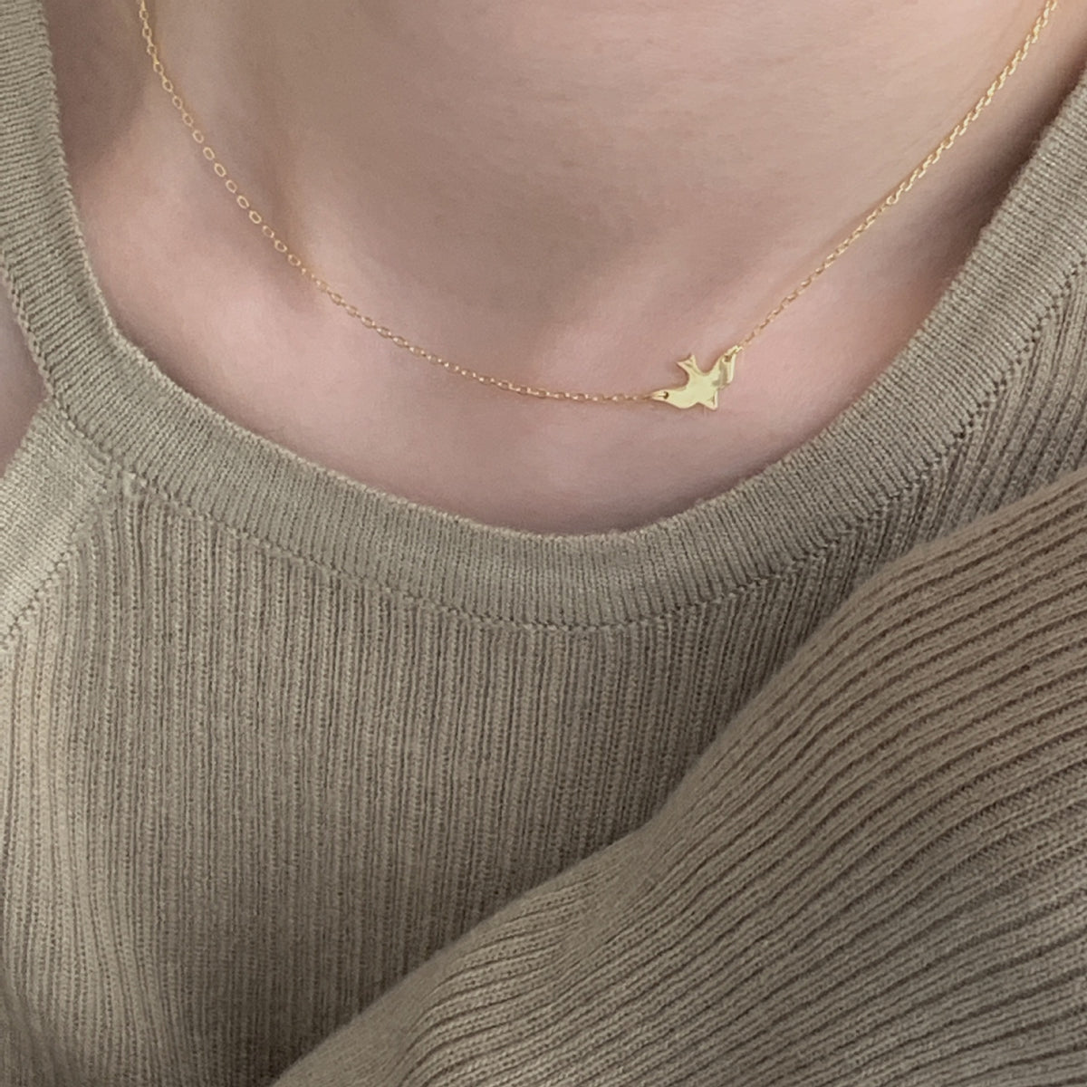 F廠-韓國韓版925純銀自由的小鳥choker項鍊短款脖鏈頸鏈飾「B456」25.05-2