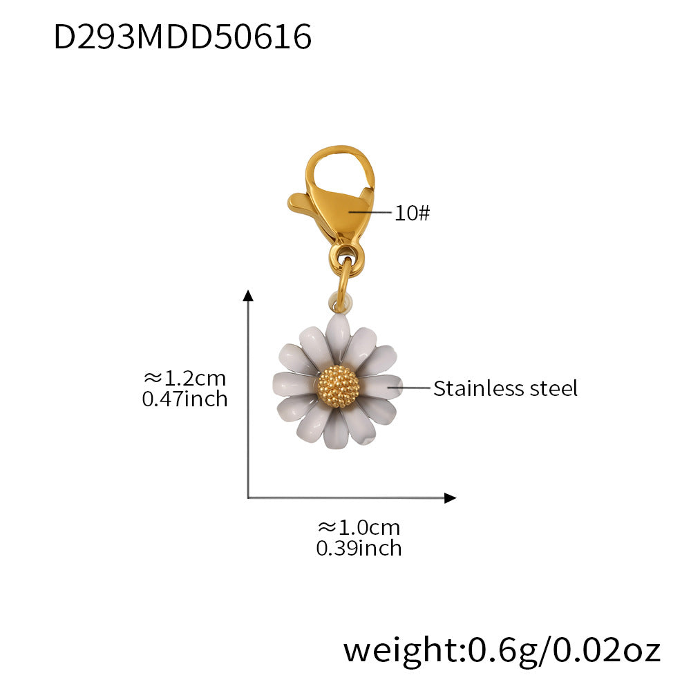 B廠-夏日小清新樹脂檸檬雛菊項鍊手工串珠高光貝珠水果掛墜頸鏈「TXP288」25.06-3