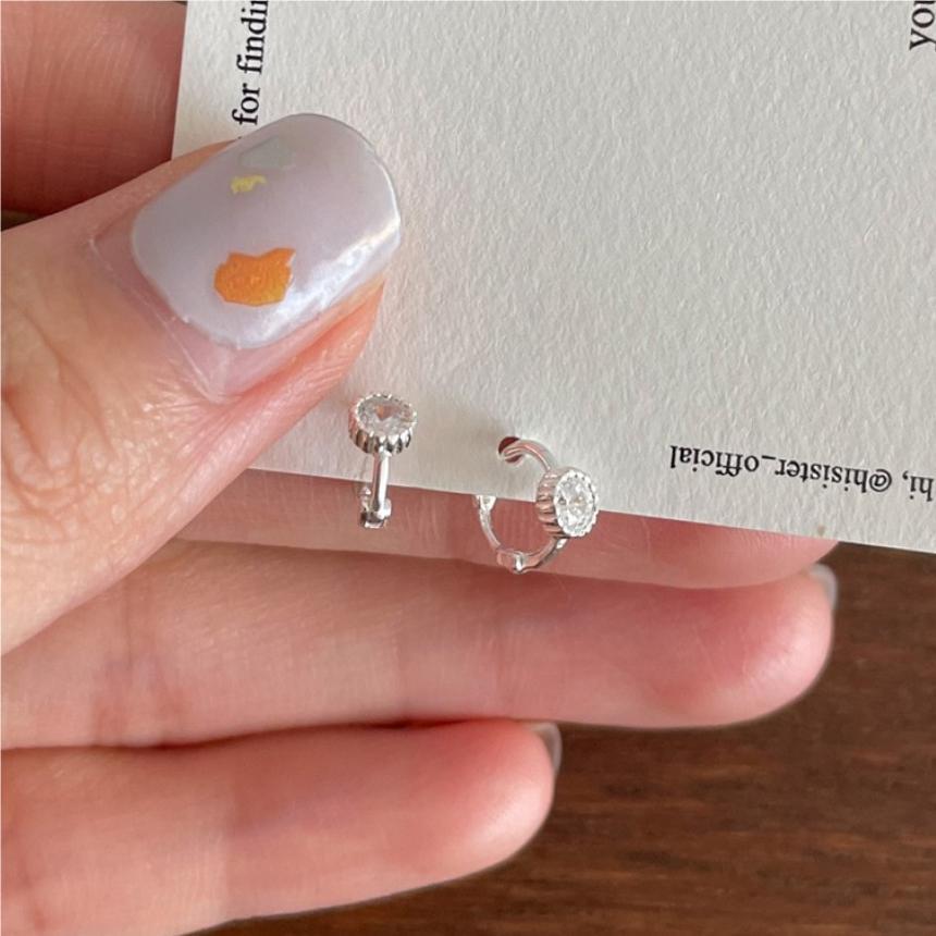 F廠-韓國韓版925純銀鋯石耳釘女簡約時尚ins風耳釘耳飾「C1075」25.06-3