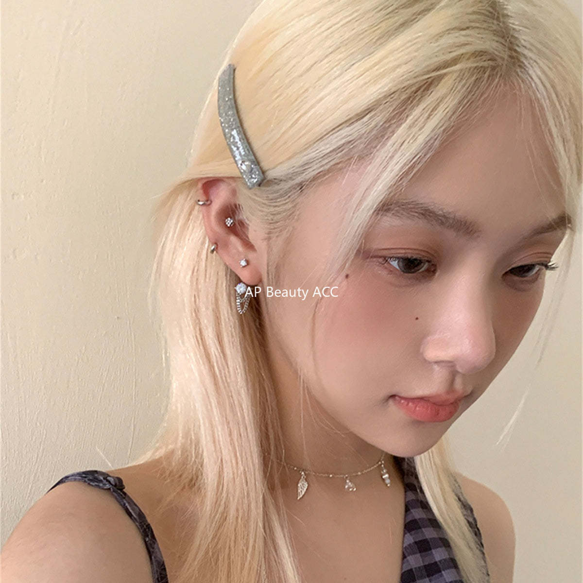 C廠-歐美Ins風氣質時尚流蘇鏈條耳釘女百搭個性冷淡風兩戴式鋯石耳飾「EH-4193」25.10-4