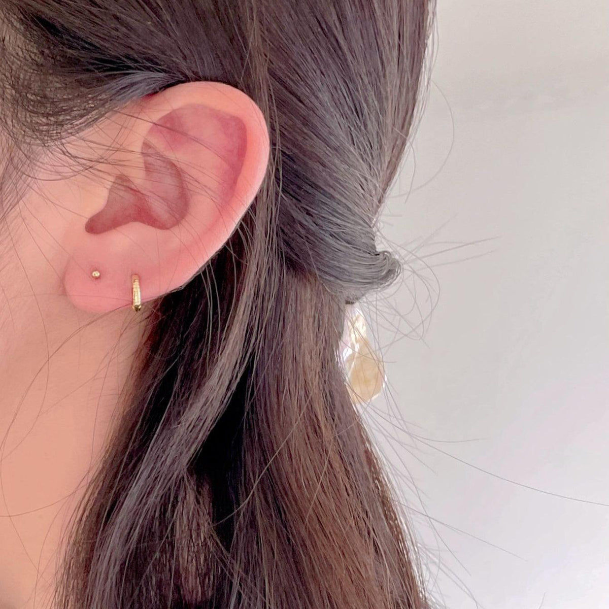 F廠-韓國韓版925純銀耳扣耳釘耳環簡約氣質百搭ins風耳飾「C1381」25.03-4