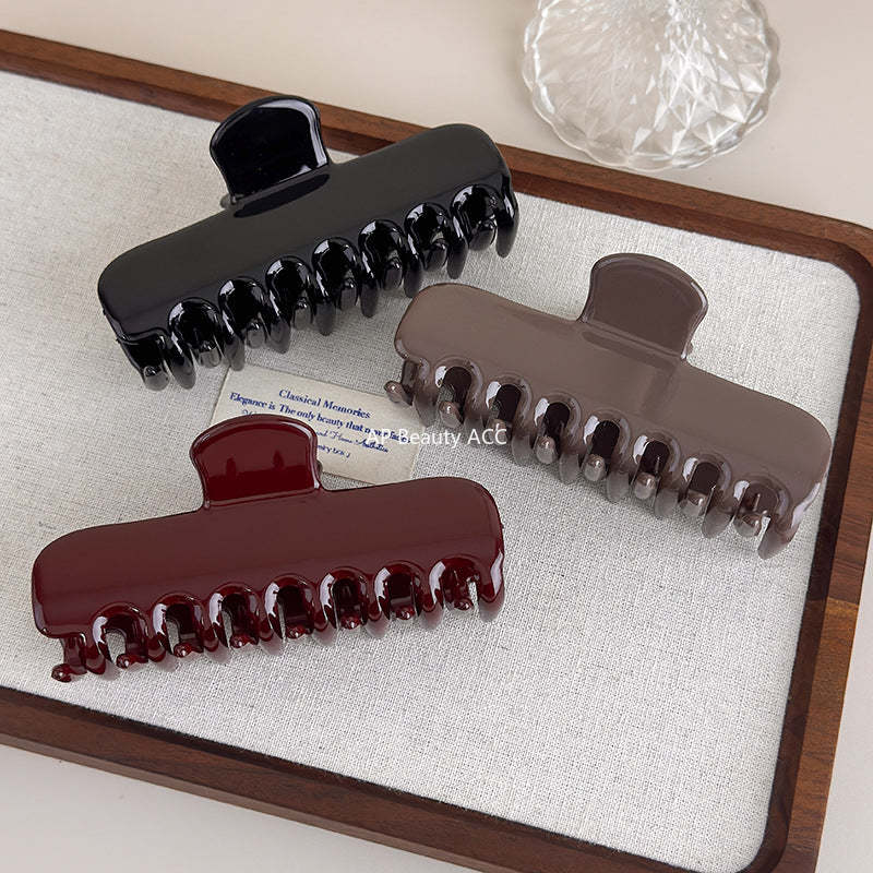 E廠-韓國博主款法式氣質百搭大號鯊魚夾抓夾慵懶髮抓盤髮髮夾髮飾飾品「27620」25.10-5