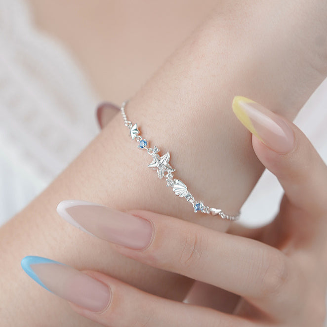 D廠-S999足銀戀夏海星套裝夏季新款小清新溫柔精美首飾批發「YC2154N_1 YC4522SL_1 YC3048E_1」25.07-4