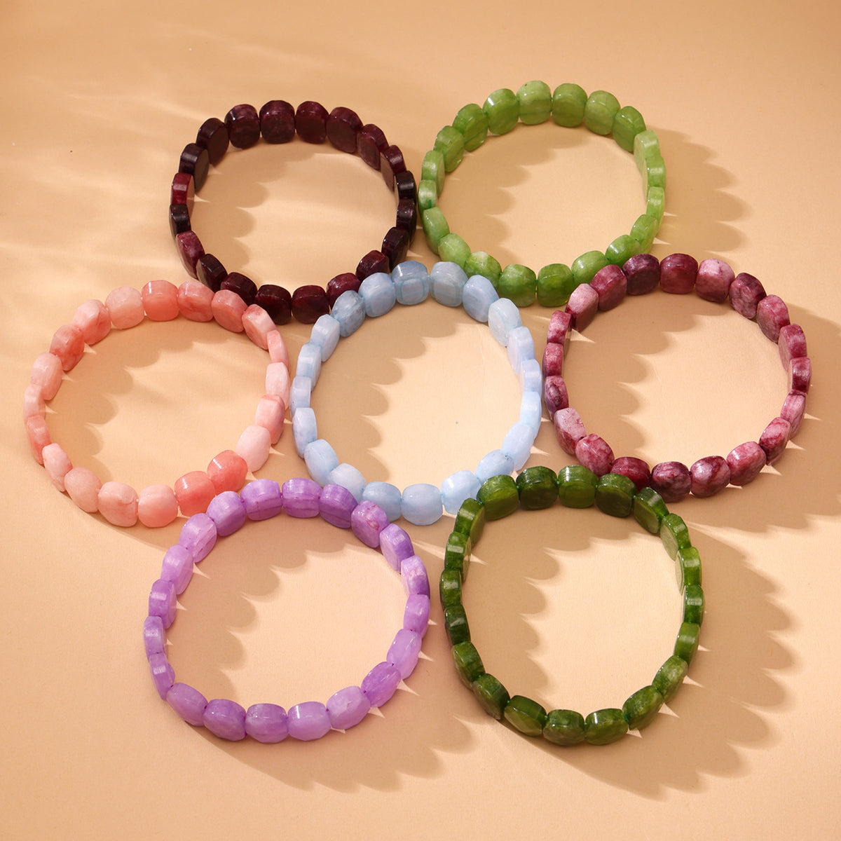 B廠-高品質暈染天然石手排手鐲簡約大氣珠寶鐲子手環飾品批發女「E656」25.06-4