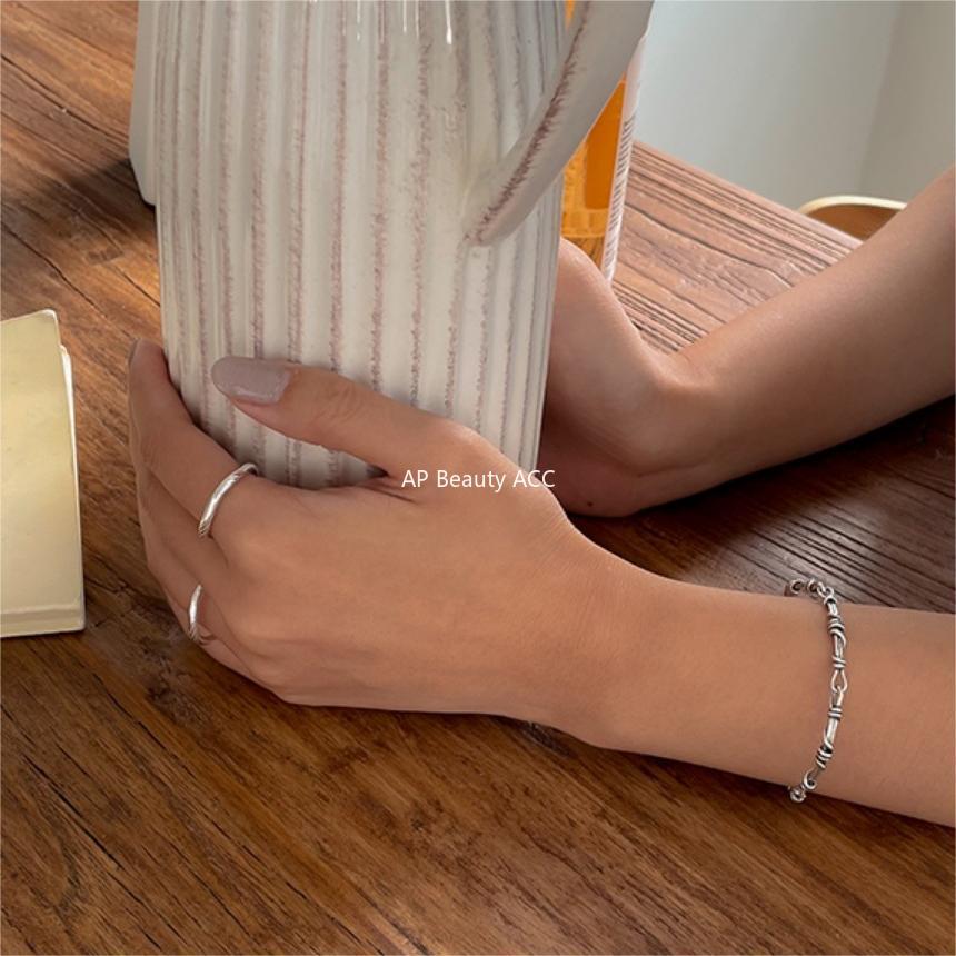 F廠-韓版飾品925純銀扭線戒指個性氣質百搭小紅書INS戒指指環「J1915」25.10-5