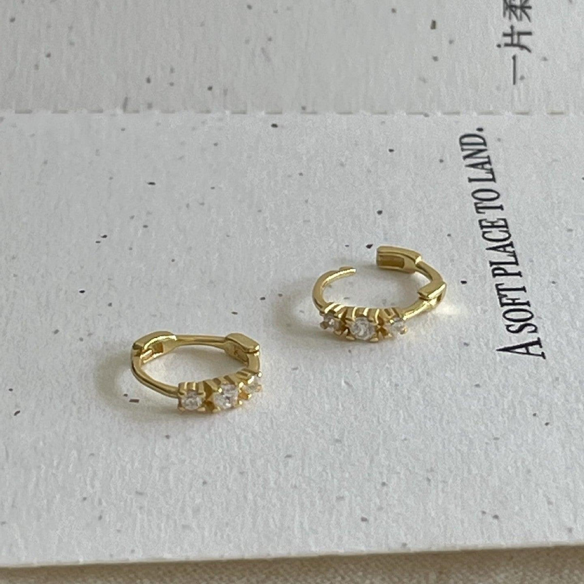 F廠-韓國韓版925純銀鋯石耳扣耳環簡約氣質百搭ins風耳飾「C1388」25.04-2