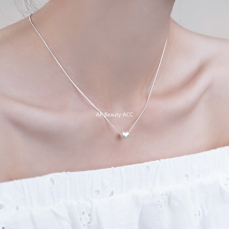 D廠-S925純銀小蠻腰項鍊簡約幾何大氣輕奢高級感鎖骨鍊頸鏈批發「YC3897N」25.10-2