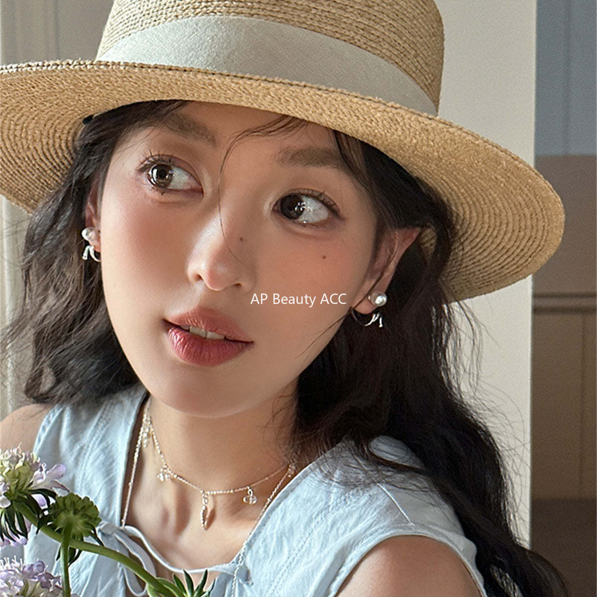 C廠-輕奢氣質百搭珍珠耳釘女簡約個性通勤ins疊戴風銀針耳環新款耳飾「EH-4026」25.10-4