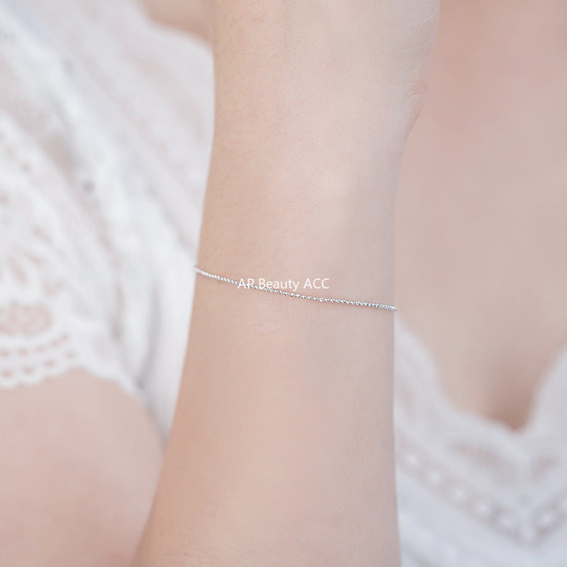 D廠-S925純銀極簡風圓珠細款手鍊女幾何小眾韓風氣質精美高級手飾「YC4933SL_1」25.10-2