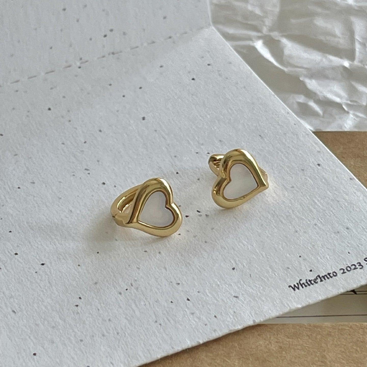 F廠-韓國韓版925純銀蝴蝶結貝殼愛心耳釘耳環簡約氣質百搭ins「C1385」25.04-1