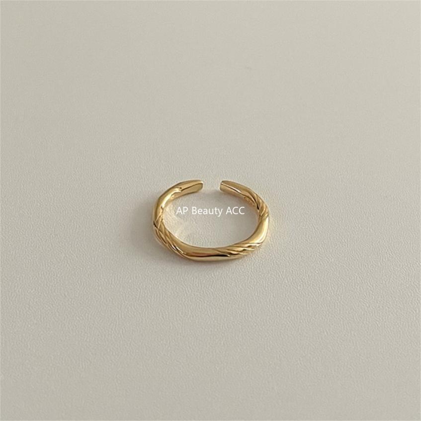 F廠-韓版飾品925純銀扭線戒指個性氣質百搭小紅書INS戒指指環「J1915」25.10-5