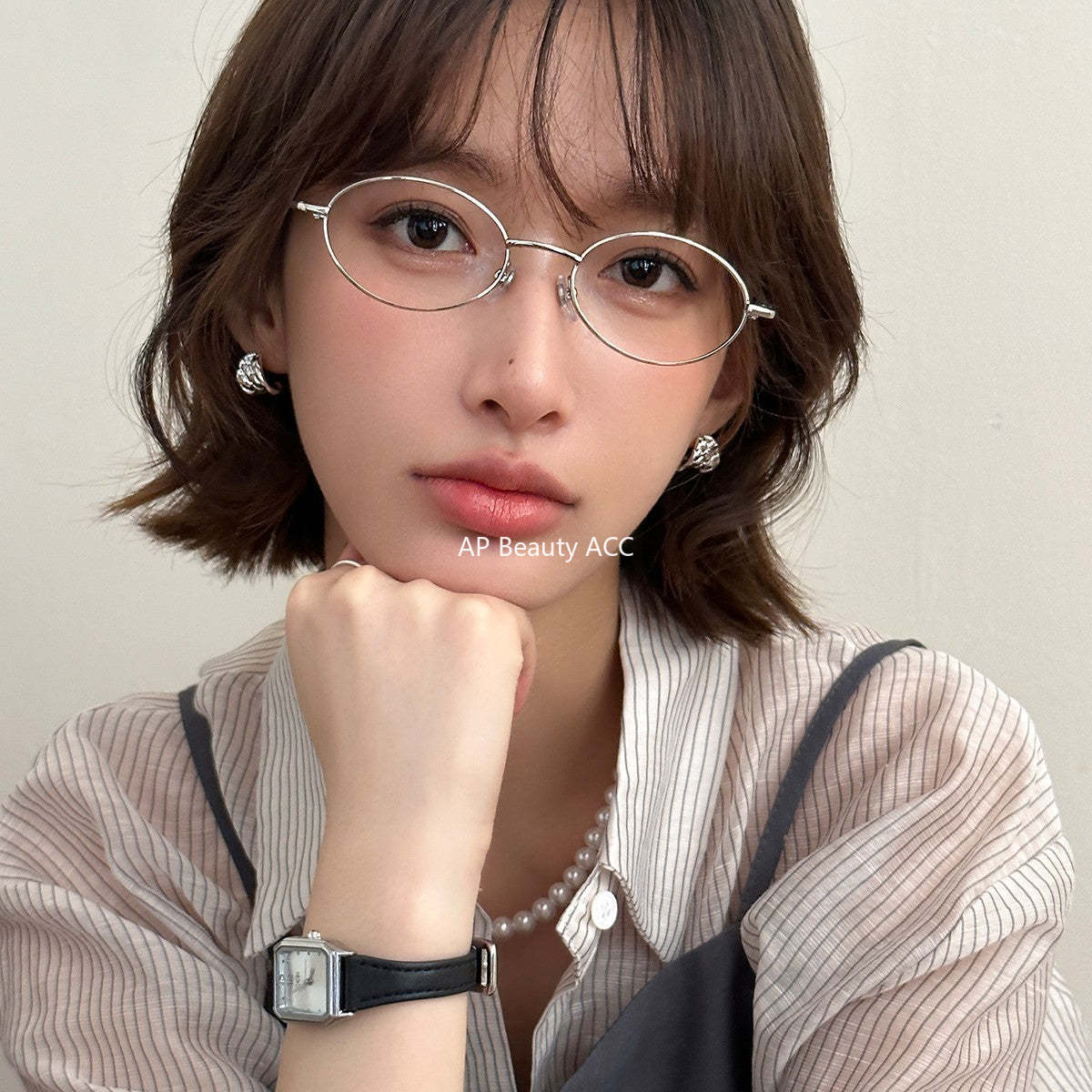 C廠-ins簡約設計感菱紋曲面耳釘女獨特個性氣質百搭個性耳環高級耳飾「EH-4140」25.10-5