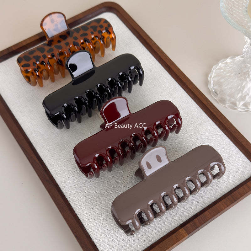 E廠-韓國博主款法式氣質百搭大號鯊魚夾抓夾慵懶髮抓盤髮髮夾髮飾飾品「27620」25.10-5