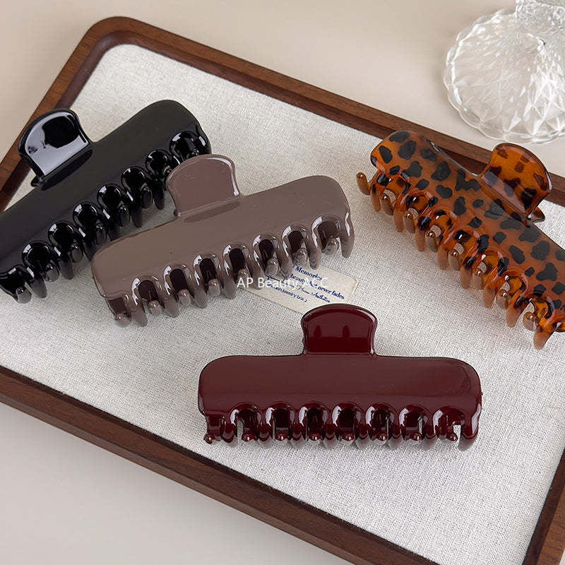 E廠-韓國博主款法式氣質百搭大號鯊魚夾抓夾慵懶髮抓盤髮髮夾髮飾飾品「27620」25.10-5