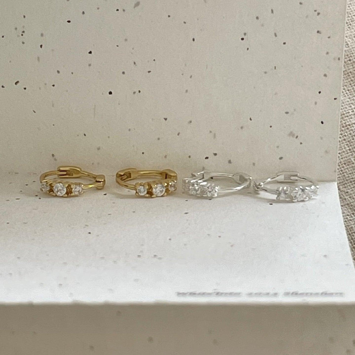 F廠-韓國韓版925純銀鋯石耳扣耳環簡約氣質百搭ins風耳飾「C1388」25.04-2