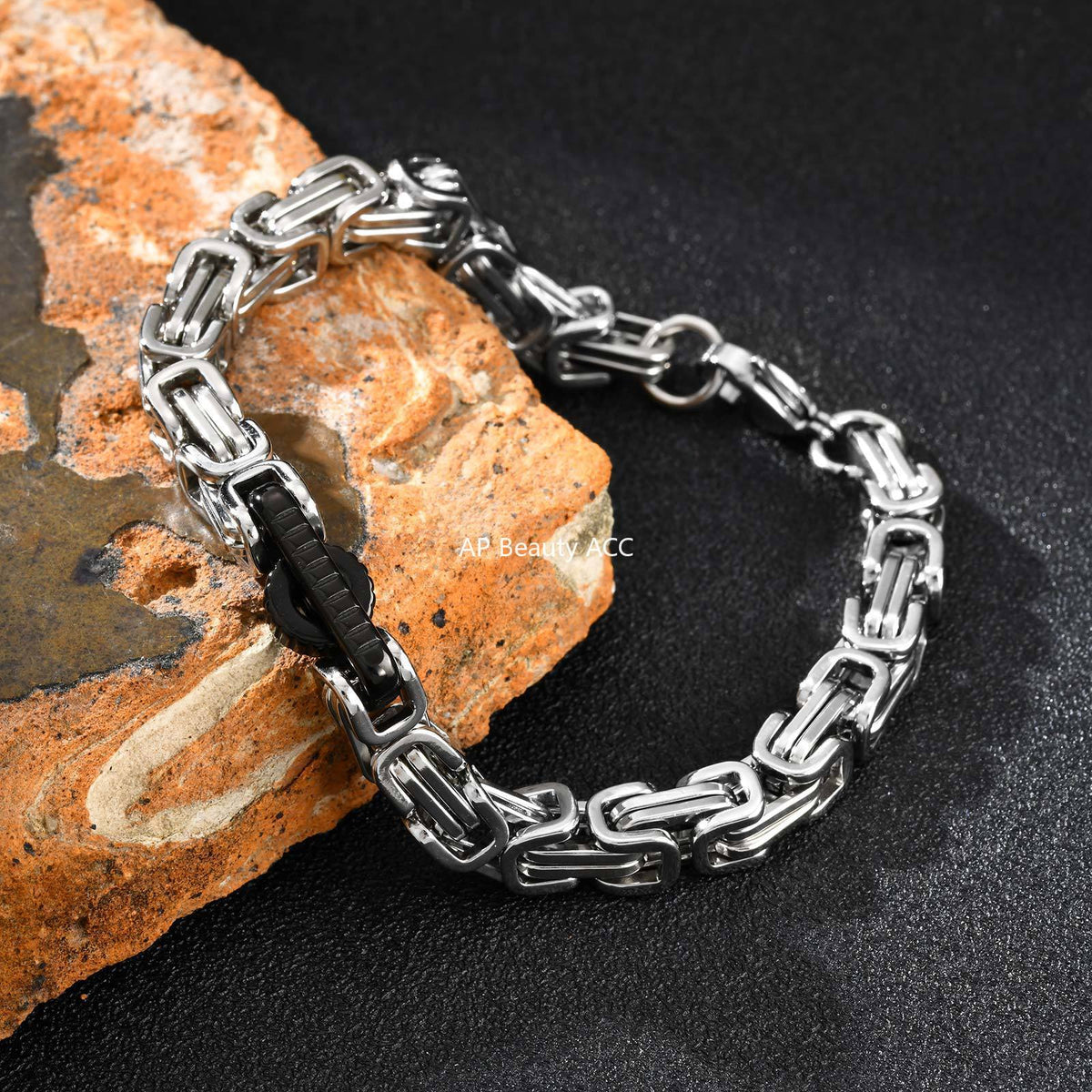 G廠-不鏽鋼單個日字配件拜佔庭鏈手鍊「BR-2701」25.10-5