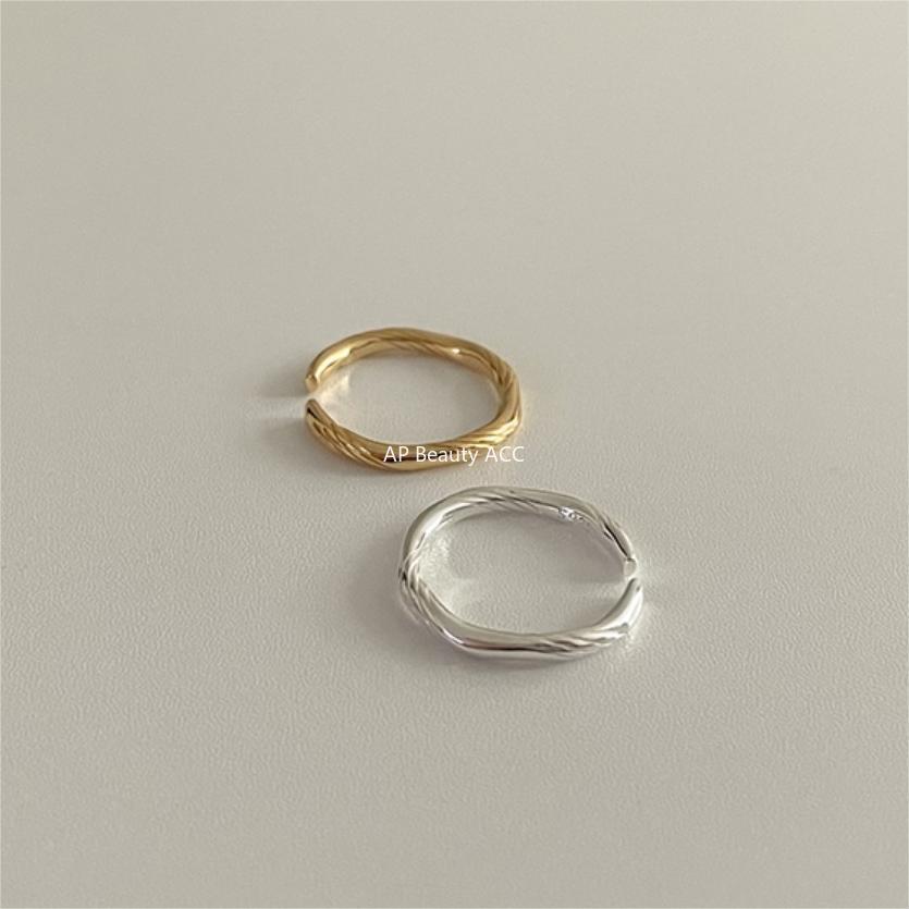 F廠-韓版飾品925純銀扭線戒指個性氣質百搭小紅書INS戒指指環「J1915」25.10-5