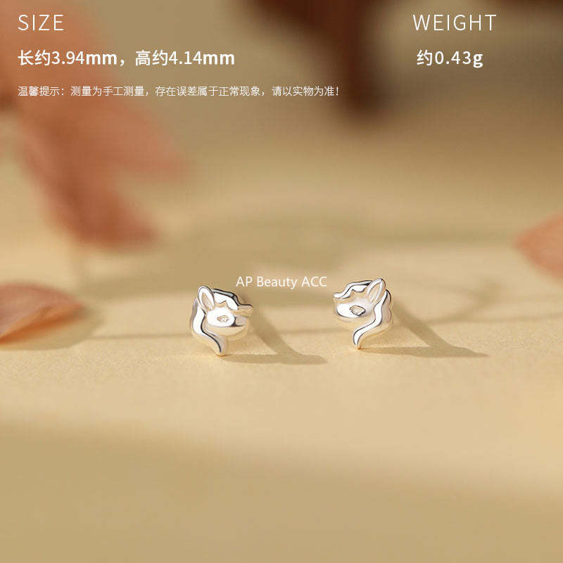 D廠-原創S999足銀萌馬搖財生肖馬輕奢耳環時尚本命年獨特耳飾批發「YC8536E_1 YC3961E_1 YC4060E_1」25.10-5