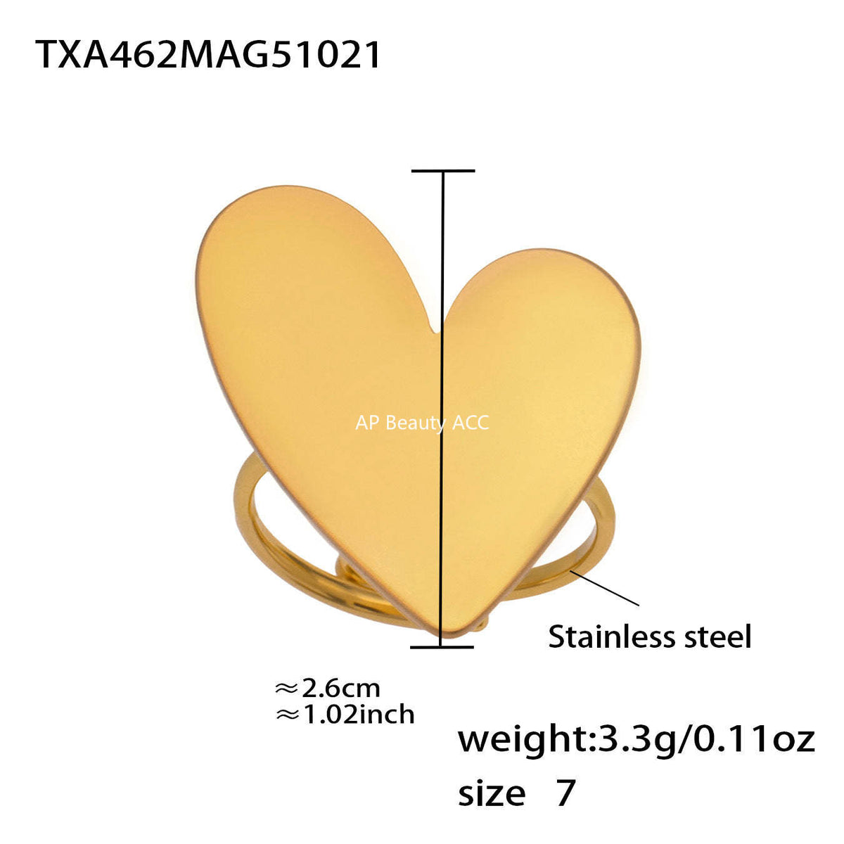 B廠-不鏽鋼大小愛心質感耳環戒指毛衣鏈跨境飾品套裝鍍18k真金「TXP462」25.10-5