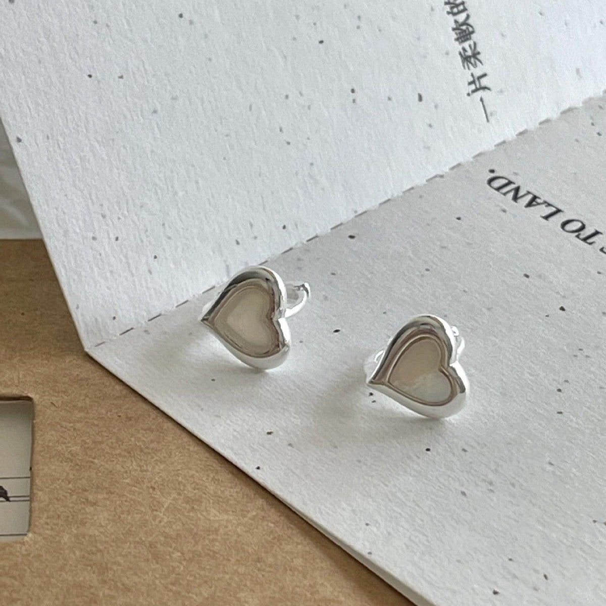 F廠-韓國韓版925純銀蝴蝶結貝殼愛心耳釘耳環簡約氣質百搭ins「C1385」25.04-1