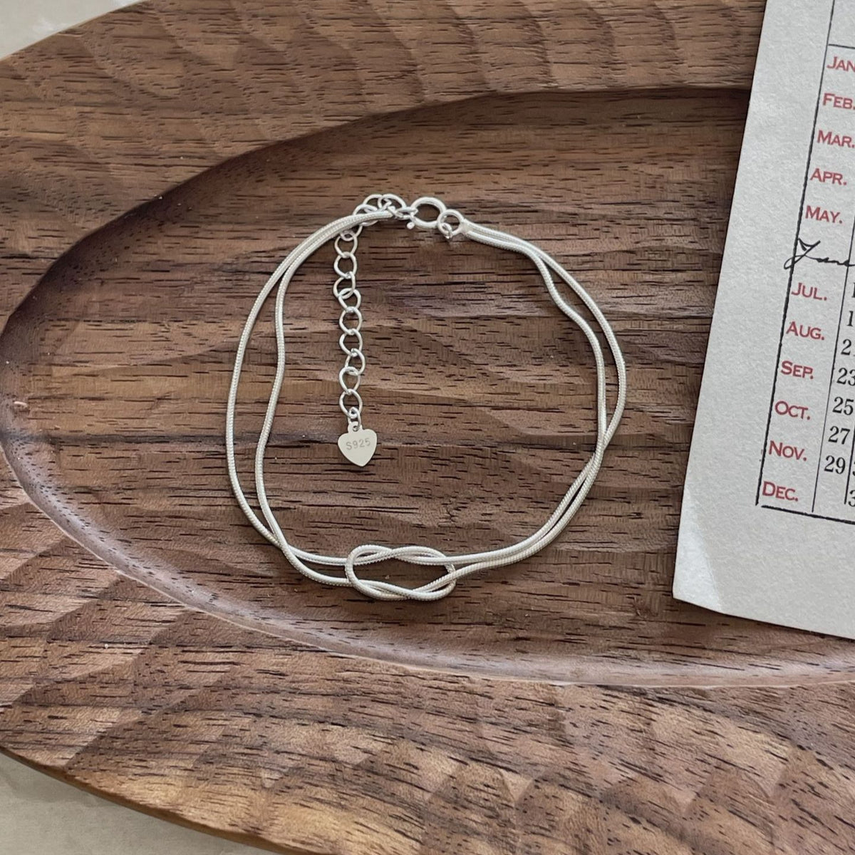 F廠-韓國韓國 S925純銀打結蛇骨手鍊簡約INS小紅書幾何手鍊「A390」25.04-3