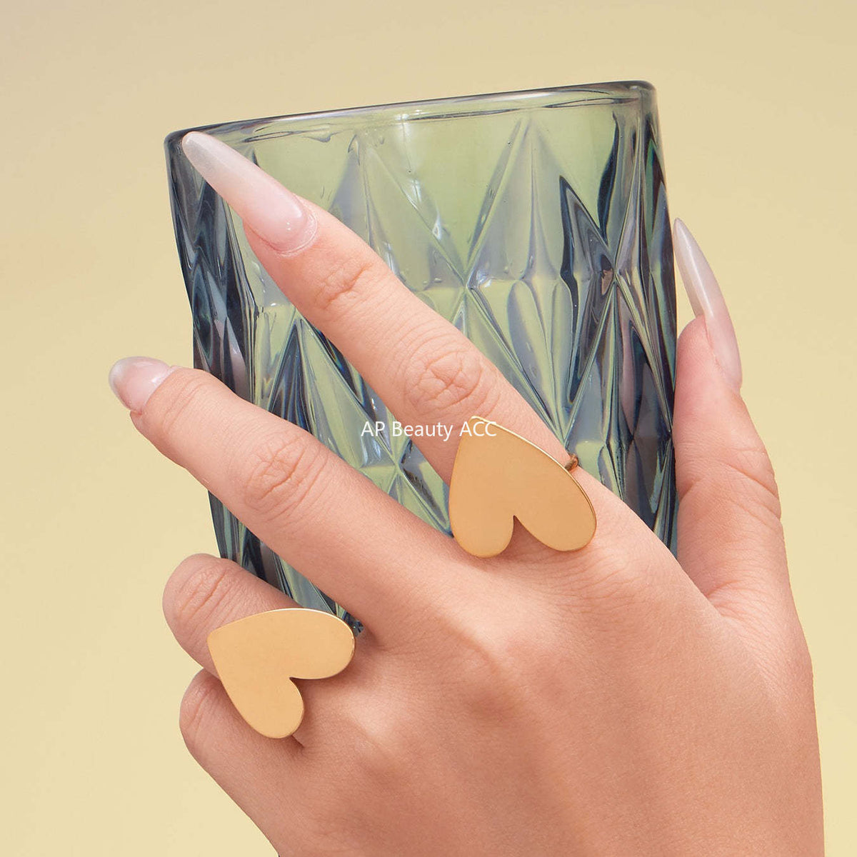 B廠-不鏽鋼大小愛心質感耳環戒指毛衣鏈跨境飾品套裝鍍18k真金「TXP462」25.10-5