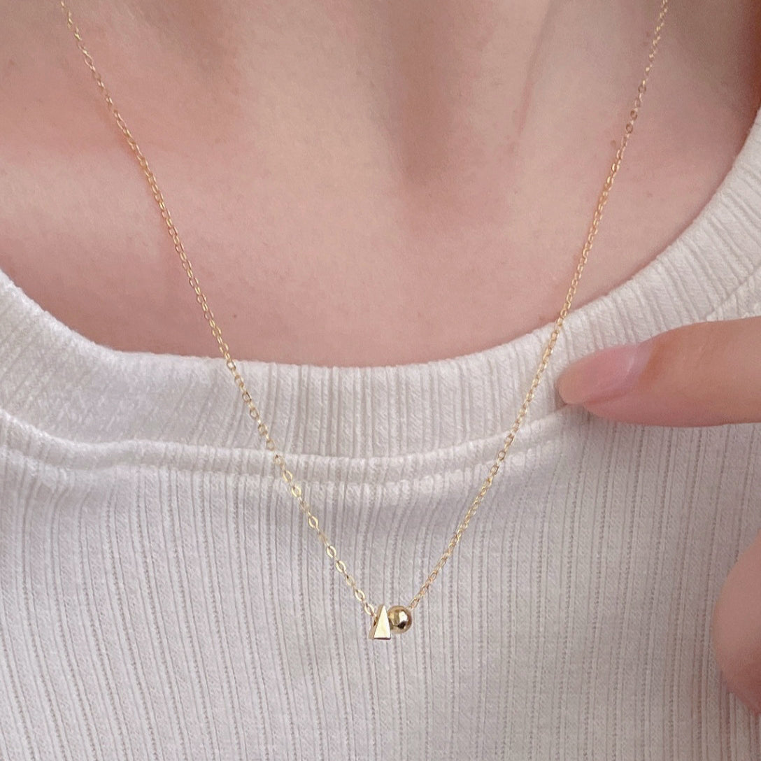 F廠-韓國韓版925純銀幾何項鍊簡約氣質ins網紅小紅書項鍊「B1362」25.05-1