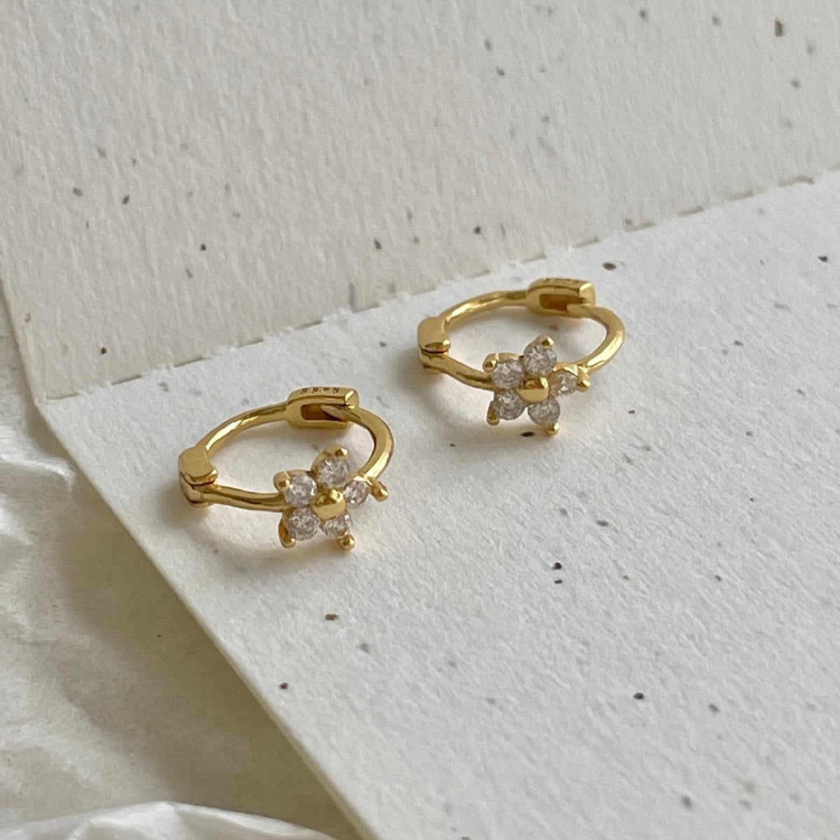 F廠-韓國韓版925純銀鋯石耳扣耳釘女簡約時尚ins小紅書耳環「C1409」25.09-3