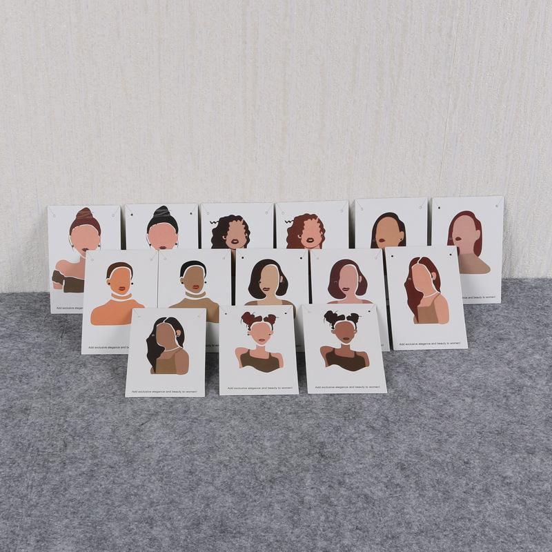 6x9cm- 200張特色耳環卡片飾品紙卡 銅卡紙厚實歐美設計展示包裝卡片 OPP袋請另購「GF03」 - 安蘋飾品