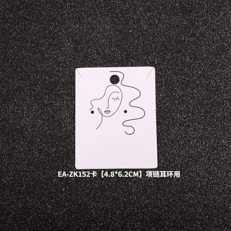 4.8x6.2cm- 200張特色耳環卡片飾品紙卡 銅卡紙厚實歐美設計展示包裝卡片 OPP袋請另購「GF03」 - 安蘋飾品