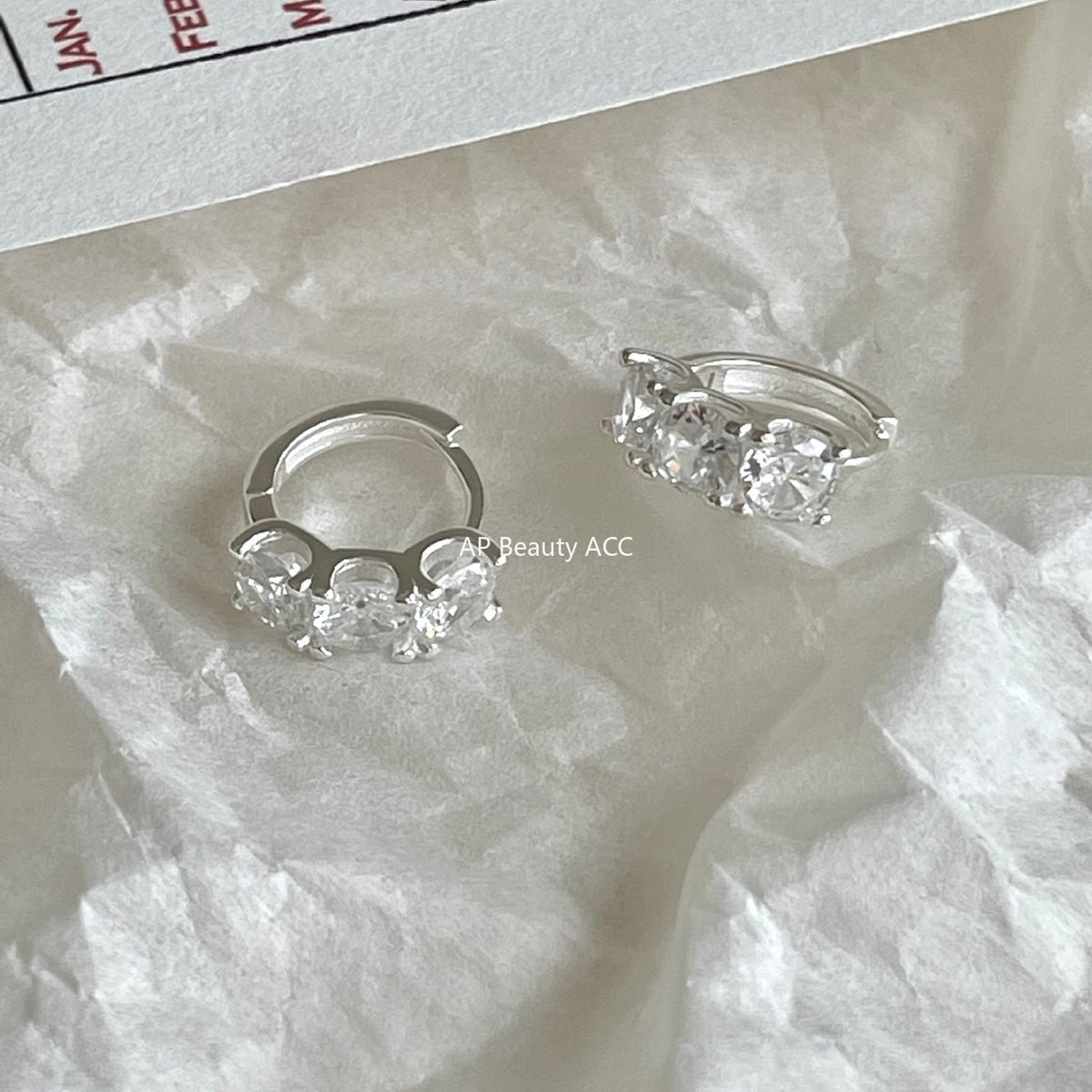 F廠-韓國韓版925純銀鋯石耳扣耳環簡約氣質百搭ins風耳飾「C1418」25.11-1