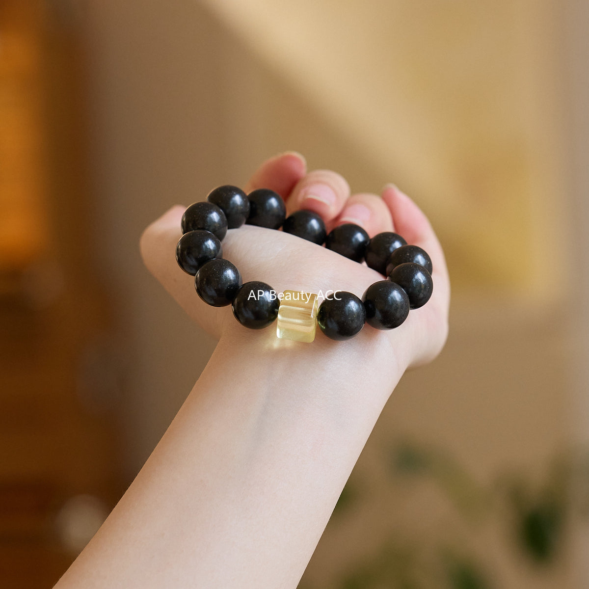 AS廠-天然息肌丸合香珠手串古法安神中藥香男款百搭黃水晶方糖手串批發「151X484」25.10-3