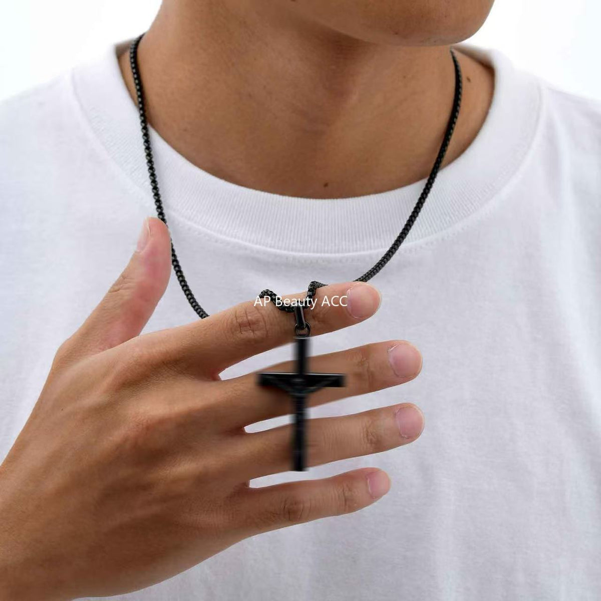 G廠-歐美不鏽鋼十字架吊墜個性復古項鍊潮 男士時尚百搭飾品「PN-2207」25.11-1