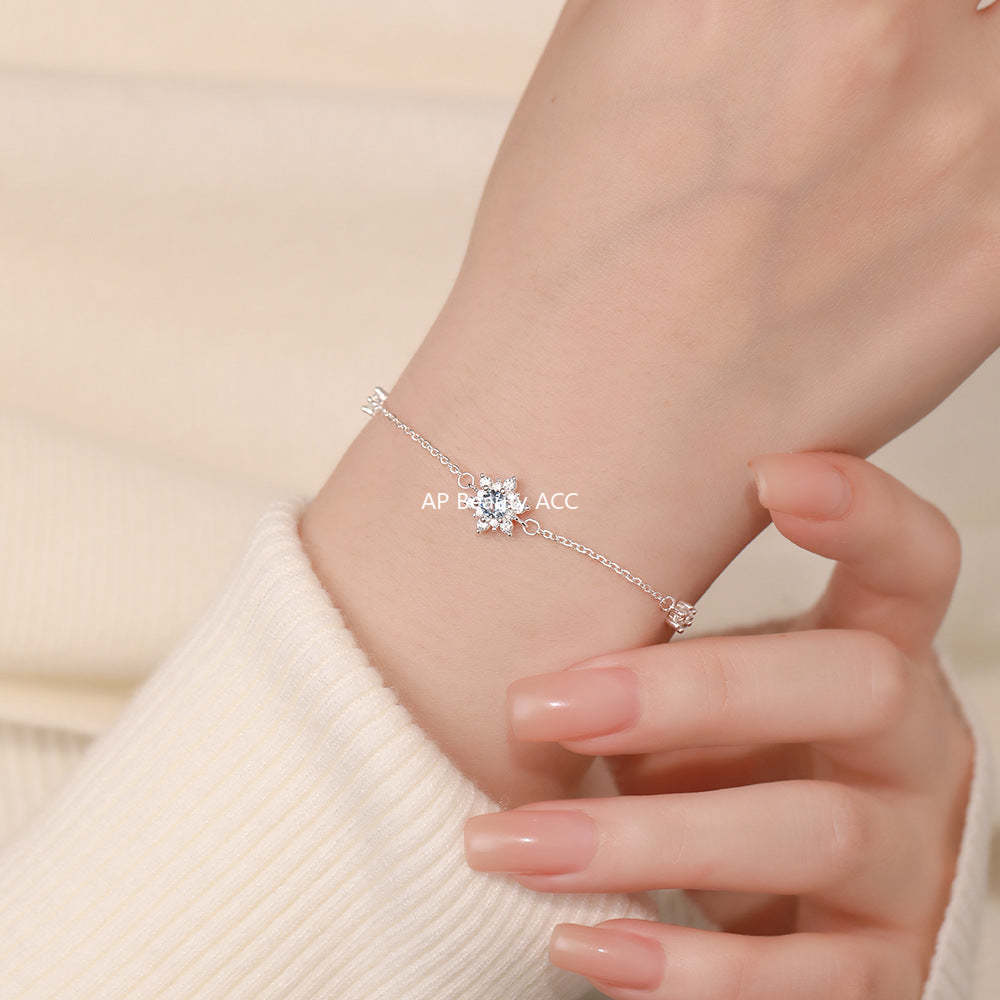 D廠-原創足銀S999雪花鋯石項鍊聖誕耳環時尚輕奢手鍊氣質禮物「YC0938N_1 YC3199R_1 YC4059SL_1」25.12-3