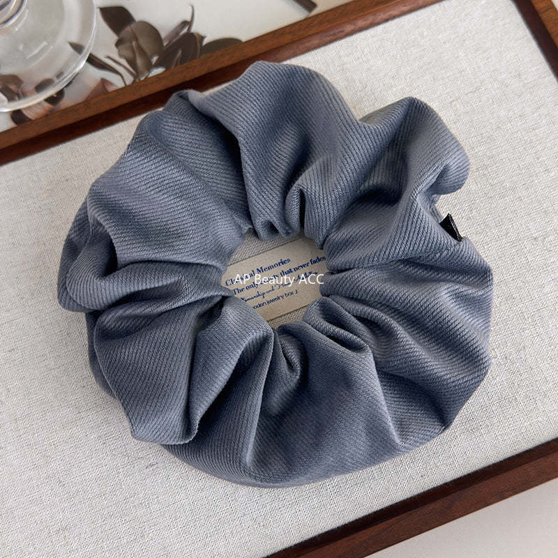 E廠-秋冬質感斜紋絨布大腸髮圈新款百搭慵懶馬尾髮繩扎丸子頭頭繩頭花「27696」25.11-3