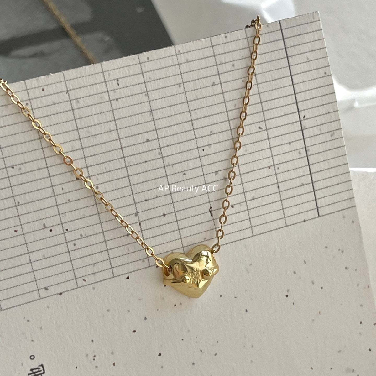 F廠-韓國韓版簡約銀飾 925純銀愛心項鍊百搭INS風個性設計款項鍊「B1385」25.11-4