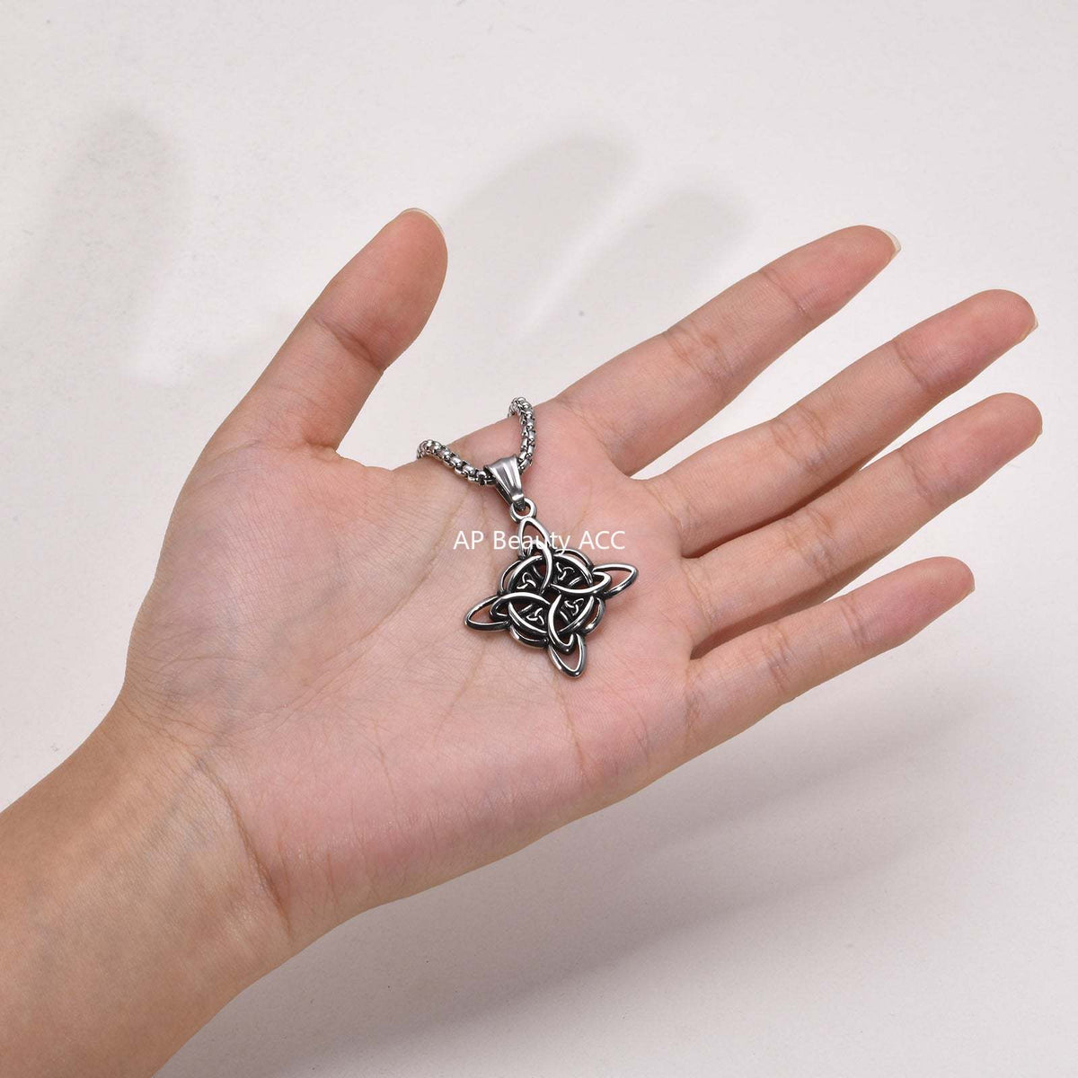 G廠-飾品男士INS 風不鏽鋼凱爾特結吊墜項鍊歐美跨境「PN-1945」25.10-5