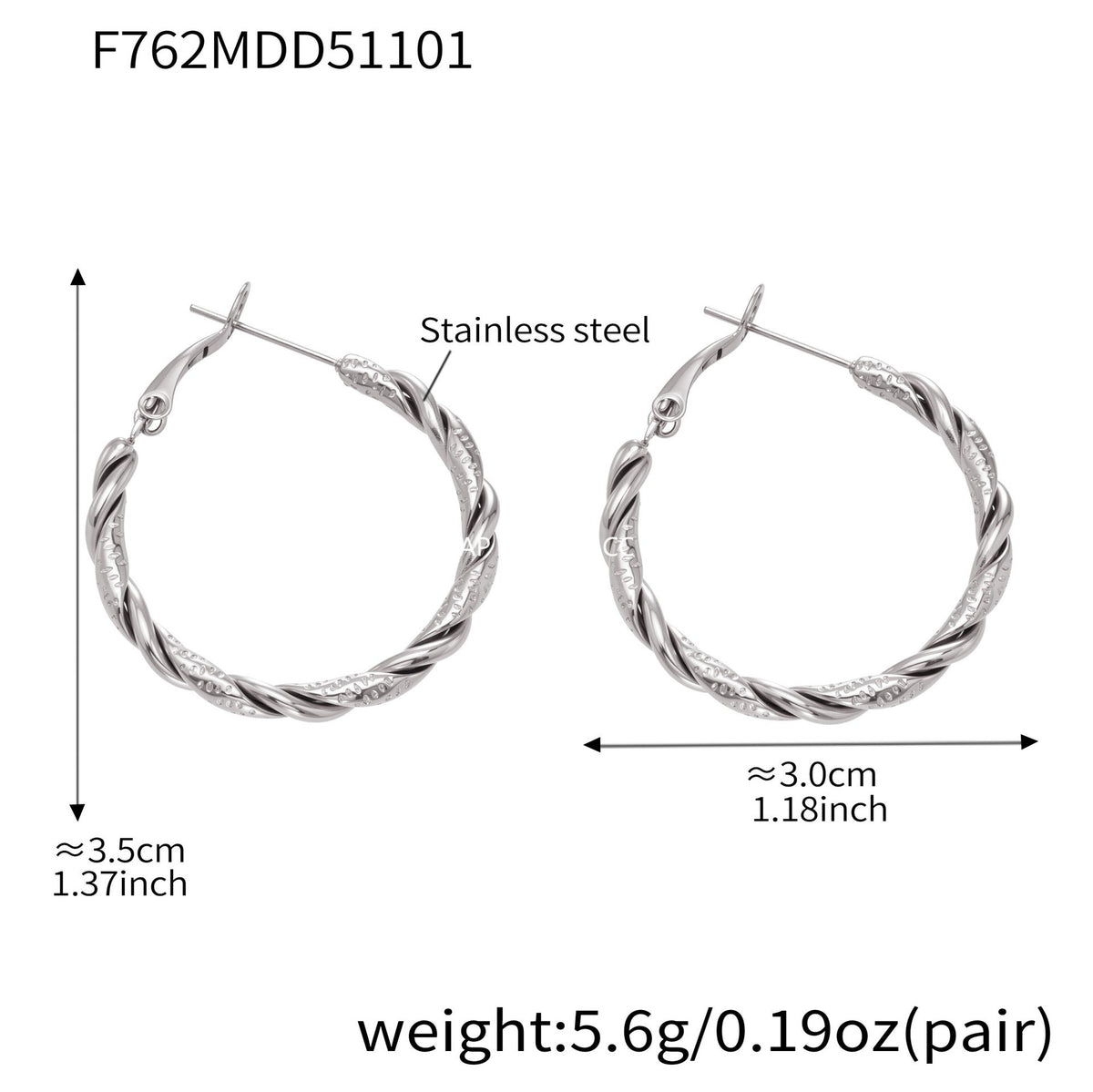 B廠-ins風小眾設計三層愛心形耳環不鏽鋼18k鍍金耳釘不掉色耳飾「F753」25.11-1