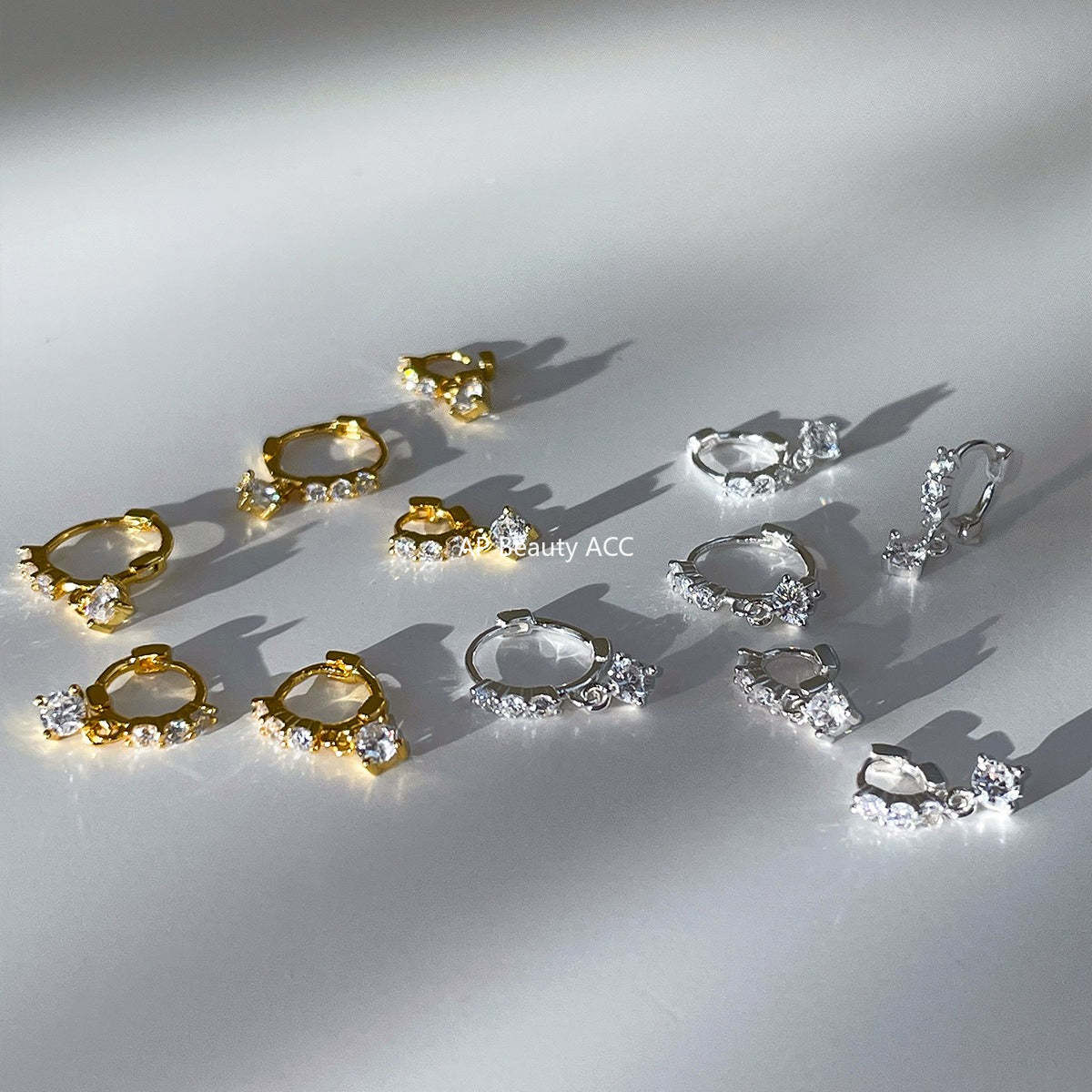 C廠-輕奢氣質氛圍感超閃鋯石耳環女精緻高級感銀針耳扣秋冬時尚耳飾「EH-4348」25.11-4