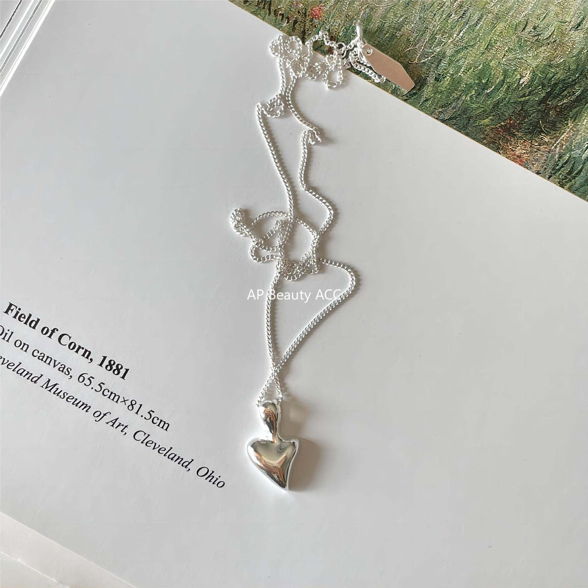 F廠-韓國韓版925純銀不規則愛心項鍊簡約ins網紅小紅書項鍊「B1195」25.12-2